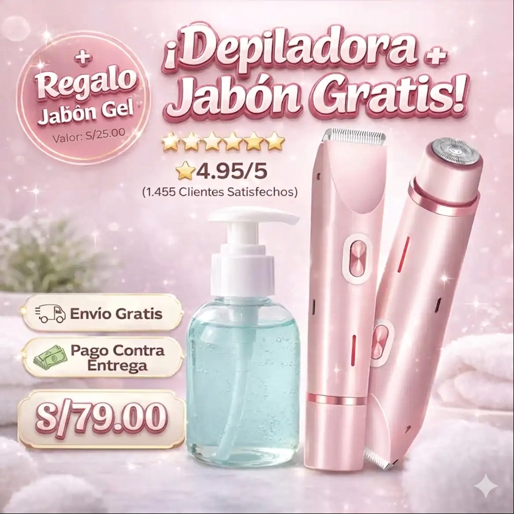 BELLAGLIDE™- Depiladora 2 en 1 + Jabon Gratis
